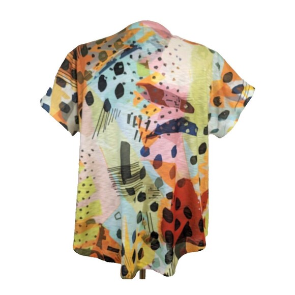 Jess & Jane Womens XL Abstract Print Lightweight Pullover Tunic Top - Picture 4 of 7